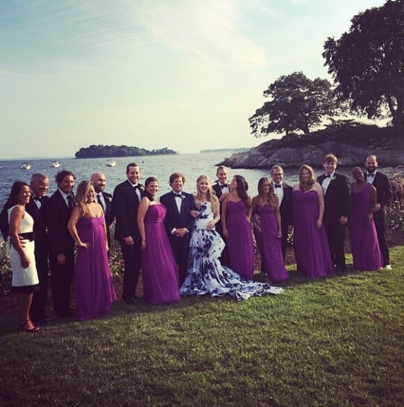 Une des invitées du mariage de Melinda Relyea a posté une photo où l'on voit la demoiselle d'honneur Sarah Jessica Parker, avec son mari Matthew Broderick