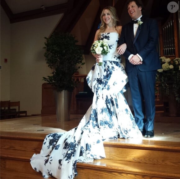 Sarah Jessica Parker a posté des photos du mariage de son amie Melinda Relyea le 16 août 2014, où elle était demoiselle d'honneur : les beaux mariés