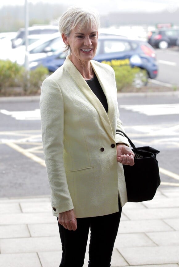Judy Murray lors de son arrivée à l'école primaire de Dunblane le 23 avril 2014