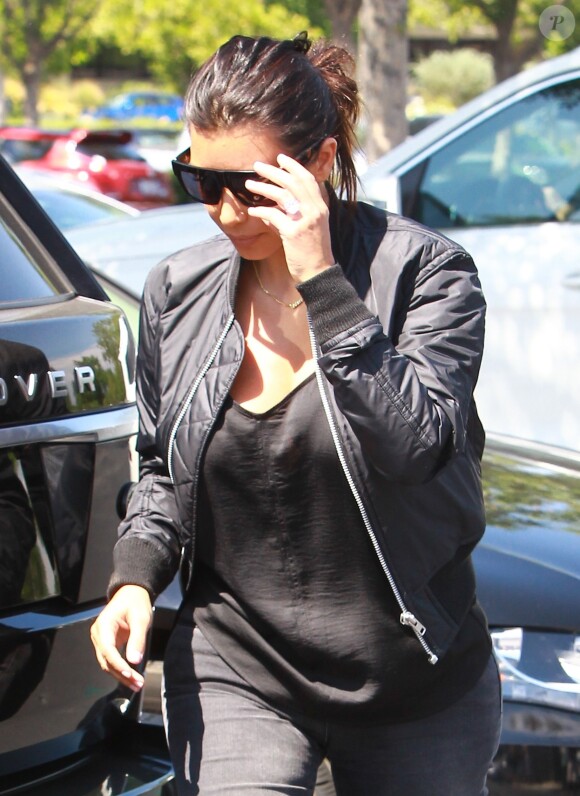 Kim Kardashian a amené son neveu Mason au cinéma à Los Angeles. Le 19 août 2014