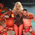 Britney Spears se produit à Las Vegas dans le cadre de sa résidence avec le spectacle Piece Of Me au Planet Hollywood Casino Resort, le 16 août 2014.