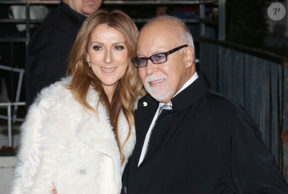 Celine Dion et son mari René Angélil arrivent à l'enregistrement de l'émission "Vivement dimanche" au studio Gabriel à Paris, le 13 novembre 2013.