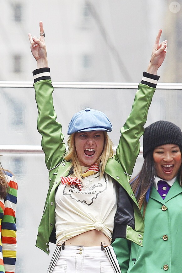 Heather Morris sur le tournage de Glee à New York, le 25 avril 2011.