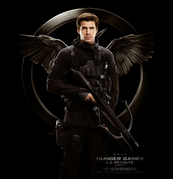 Affiche-personnage de Hunger Games – La Révolte : Partie 1 avec Gale (Liam Hemsworth)