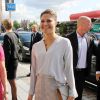 La princesse Victoria de Suède lors de la remise du Prix Hermes de l'Exportation à la Chambre de Commerce de Stockholm, le 28 août 2014.