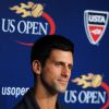 Novak Djokovic lors d'une conférence de presse avant l'US Open, le 23 août 2014 à New York