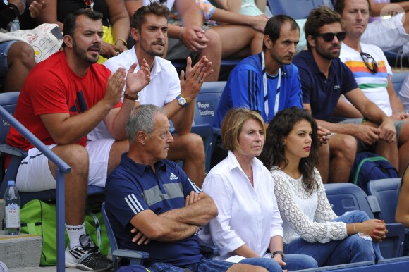 Noura, la compagne de Jo-Wilfried Tsonga, lors du match de celui-ci à l'US Open, le 30 août 2014 à l'USTA Billie Jean King National Tennis Center