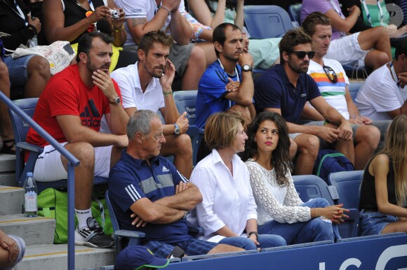 Noura, la compagne de Jo-Wilfried Tsonga, lors du match de celui-ci à l'US Open, le 30 août 2014 à l'USTA Billie Jean King National Tennis Center