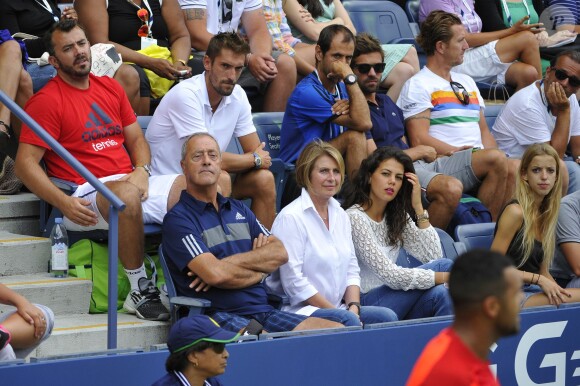 Noura, la compagne de Jo-Wilfried Tsonga, lors du match de celui-ci à l'US Open, le 30 août 2014 à l'USTA Billie Jean King National Tennis Center