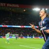 Zlatan Ibrahimovic lors du match entre le Paris Saint-Germain et l'AS Saint-Etienne, au Parc des Princes à Paris le 31 août 2014