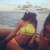 Rihanna en vacances en Méditerranée. Août 2014.