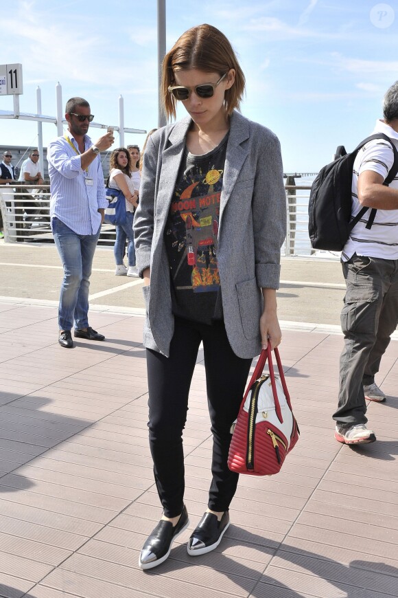 Kate Mara arrive à la Mostra, le 30 août 2014.