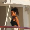 Rihanna dîner au restaurant de l'hôtel du Cap-Eden-Roc à Antibes, le 3 septembre 2014.