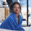 Rihanna en vacances en Méditerrannée, a posé le pied à Antibes et dîné au restaurant de l'hôtel Cap-Eden-Roc. Le 3 septembre 2014.
