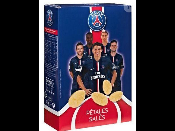 Thiago Silva et les hommes du PSG sur des paquets de biscuits salés