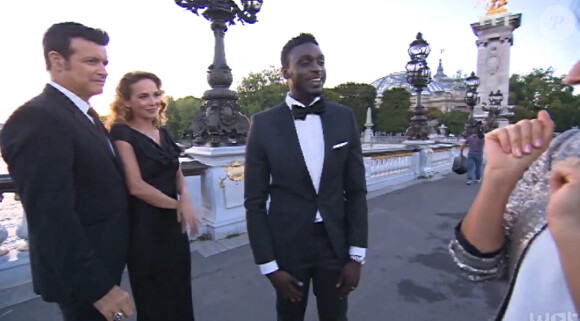 Candice Pascal annonce à Corneille qu'elle est sa partenaire dans "Danse avec les stars 5", bientôt sur TF1.