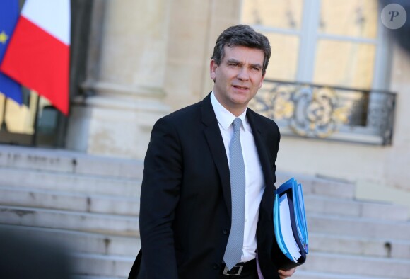 Arnaud Montebourg à la sortie du Conseil des Ministres au Palais de l'Elysée à Paris. Le 13 Novembre 2013.