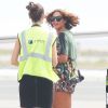 Beyoncé Knowles prend un jet privé à destination de Londres. Nice, le 10 septembre 2014.