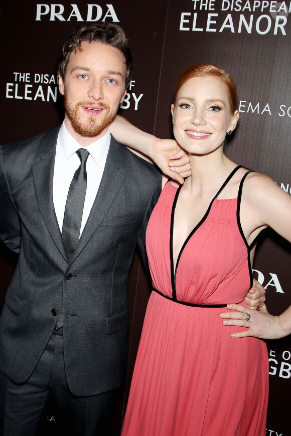 James McAvoy et Jessica Chastain à New York, le 10 septembre 2014.