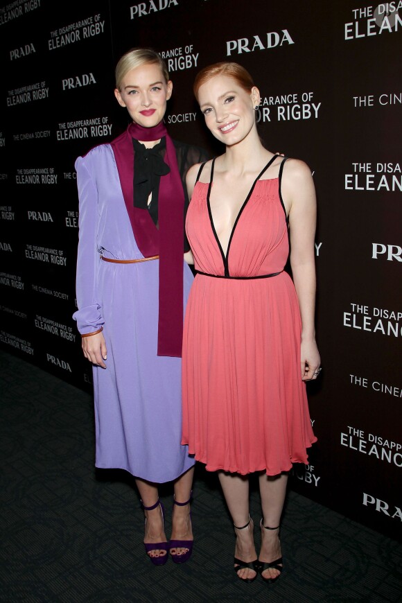 Jess Weixler et Jessica Chastain à New York, le 10 septembre 2014.