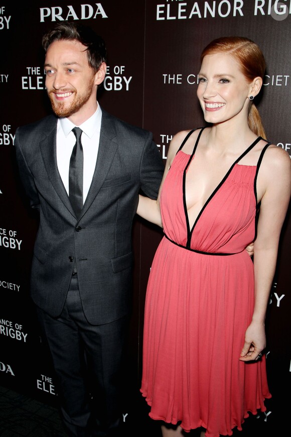 James McAvoy et Jessica Chastain à New York, le 10 septembre 2014.