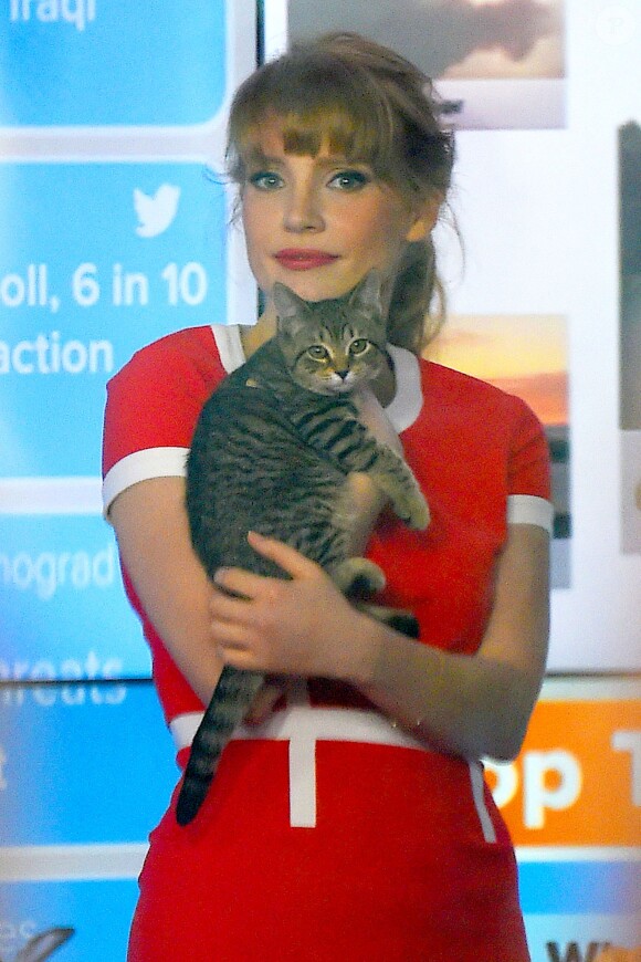 Jessica Chastain sur le plateau du Today Show à New York, le 10 septembre 2014.