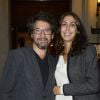 Radu Mihaileanu et Marisa Tullio  lors de la générale de la pièce "Un dîner d'adieu" au Théâtre Edouard Vll à Paris le 15 septembre 2014