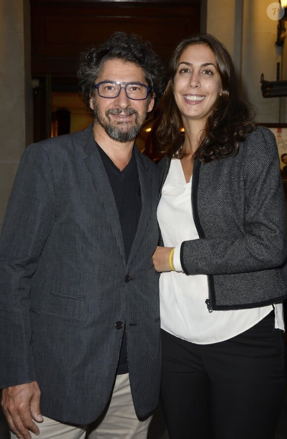 Radu Mihaileanu et Marisa Tullio  lors de la générale de la pièce "Un dîner d'adieu" au Théâtre Edouard Vll à Paris le 15 septembre 2014