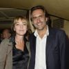 Emmanuel Chain et sa femme Valérie Guignabode lors de la générale de la pièce "Un dîner d'adieu" au Théâtre Edouard Vll à Paris le 15 septembre 2014