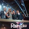 EXCLUSIF - Rising Star 2014. Le Jury : Cali, Cathy Guetta, David Hallyday, Morgan Serrano lors du lancement de l'émission Rising Star à la Cité du Cinema à Paris, le 15 septembre 2014. 