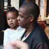 Beyoncé et son mari Jay-Z vont déjeuner avec leur fille Blue Ivy au restaurant italien NoLita situé au 1 avenue Matignon à Paris, le 14 septembre 2014.