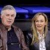 Carlo Ancelotti et sa compagne Mariann lors de la 10e édition du Trophée Gol de Letra au stade Marcel Cerdan de Levallois-Perret, le 7 avril 2013.