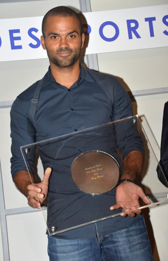 Tony Parker recevait le Grand Prix de l'Académie des Sports lors de la cérémonie des trophées 2013 à l'Hôtel des Italiens, le 18 septembre 2014