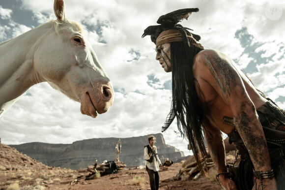 Johnny Depp dans le rôle de Tonto dans "Lone Ranger : Naissance d'un héros", sorti en france en août 2013.