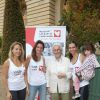 Francine Leca (fondatrice de Mécénat Chirurgie Cardiaque), Aurélie Vaneck, Juliette Chêne, Adeline Blondieau et sa fille Wilona, lors des Yogis du coeur, à l'Orangerie du Château de Versailles le 21 septembre 2014.