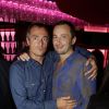 Sebastien Thoen et Michael Cohen lors de l'inauguration du nouveau "Pink Paradise" au 36 rue de Ponthieu à Paris, le 23 septembre 2014.