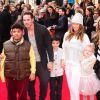 Katie Price, son mari Kieran Hayler et ses trois enfants Harvey, Junior et Princess à Londres. Le 9 février 2014.