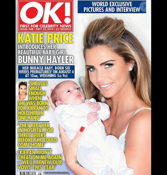 Katie Price et sa fille Bunny en couverture du nouveau numéro du magazine OK!.