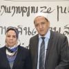 Latifa Ibn Zaiten (la mère d'Imad Ibn Ziaten, victime de Mohamed Merah) et Hassen Chalghoumi - Soirée du nouvel an juif chez Marek Halter à Paris le 28 septembre 2014.
