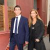 Manuel Valls et sa femme Anne Gravoin - Soirée du nouvel an juif chez Marek Halter à Paris le 28 septembre 2014.
