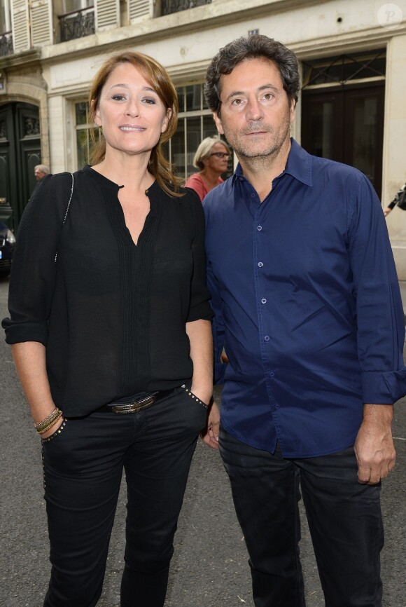 Daniela Lumbroso et son mari Eric Ghebali - Soirée du nouvel an juif chez Marek Halter à Paris le 28 septembre 2014.