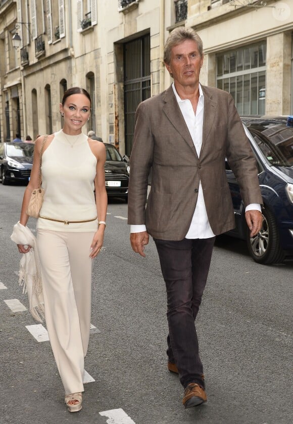 Dominique Desseigne et sa compagne Alexandra Cardinale - Soirée du nouvel an juif chez Marek Halter à Paris le 28 septembre 2014.