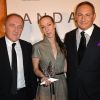 François-Henri Pinault, Iris van Herpen (Grand Prix de l'ANDAM 2014) et John Demsey - 25e anniversaire et remise du prix de l'Andam 2014 à l'hôtel Potocki, au sein de la Chambre de Commerce et d'Industrie de Paris, le 26 septembre 2014.