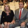 Arnold Schwarzenegger a reçu la médaille de l'Ambassadeur de la ville de Madrid devant sa compagne Heather Milligan. Le 26 septembre 2014.