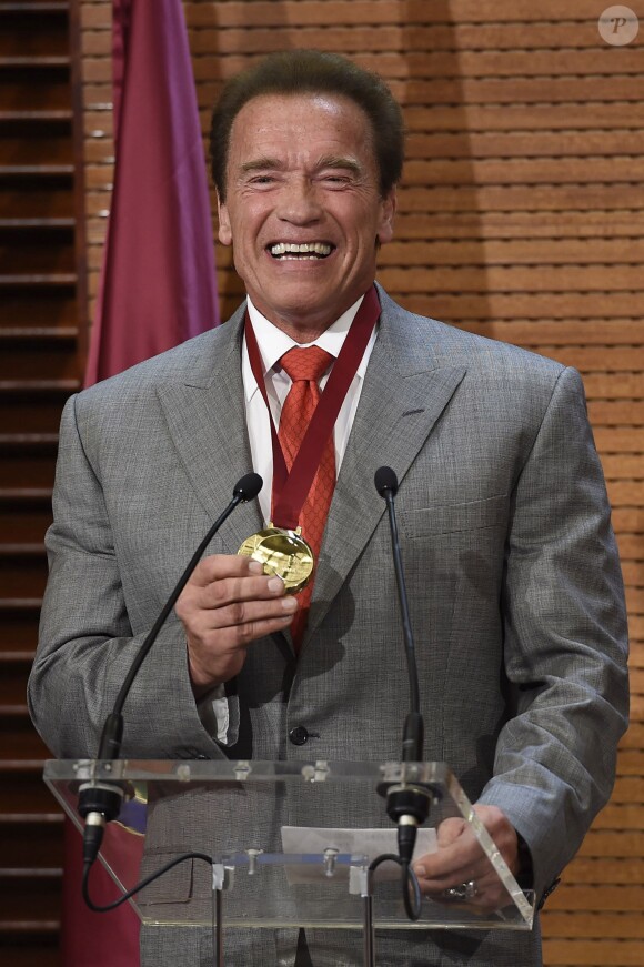 Arnold Schwarzenegger à Madrid, le 26 septembre 2014.
