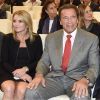 Arnold Schwarzenegger a reçu la médaille de l'Ambassadeur de la ville de Madrid devant sa compagne Heather Milligan. Le 26 septembre 2014.