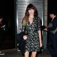 Lou Doillon arrive au Carreau du Temple pour assister au défilé Saint Laurent printemps-été 2015. Paris, le 29 septembre 2014.
