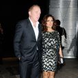 François-Henri Pinault et Salma Hayek arrivent au Carreau du Temple pour assister au défilé Saint Laurent printemps-été 2015. Paris, le 29 septembre 2014.