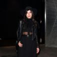 Daisy Lowe arrive au Carreau du Temple pour assister au défilé Saint Laurent printemps-été 2015. Paris, le 29 septembre 2014.