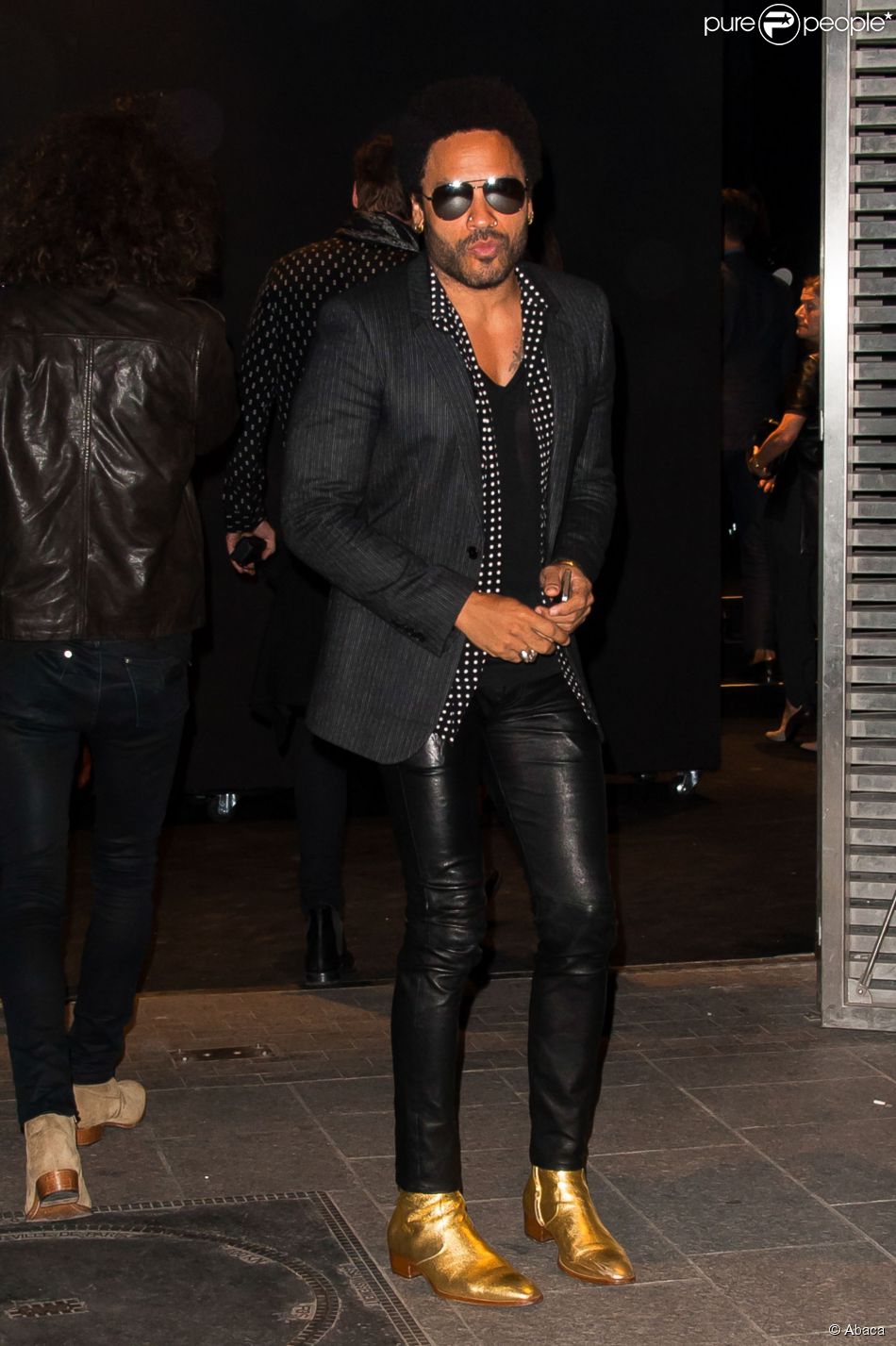 Lenny Kravitz attending the Saint Laurent&#039;s Spring-Summer 2014/2015 Ready-To-Wear collection show held at the Carreau du Temple in Paris, France, on September 29, 2014. Photo by Nicolas Genin/ABACAPRESS.COM30/09/2014 - Paris